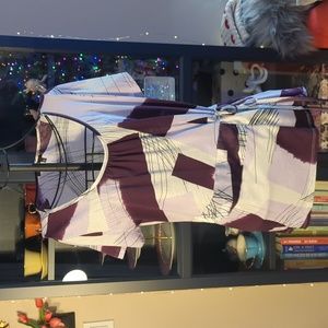 Purple and white abstract T-shirt